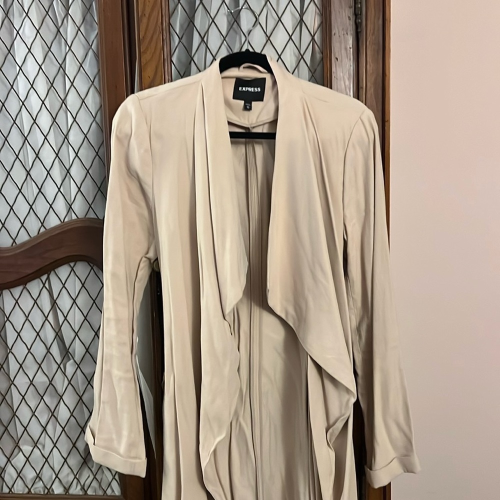 Express medium light brown trench coat